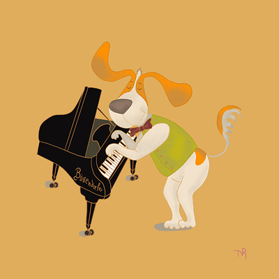 Musician dog bookcover childrenbookillustration design graphic design illustration